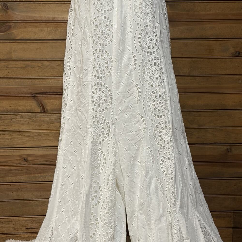 Free People Midnight Cruiser One-Piece Jumpsuit White Eyelets Lined Size XS - Picture 4 of 16